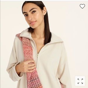 J. Crew University terry long half zip tunic